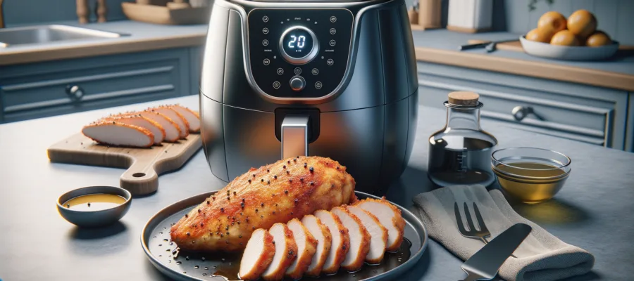 Airfryer Haehnchenbrust knusprig und saftig